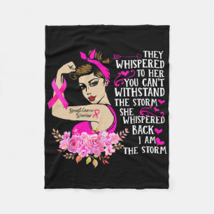 Jag är Storm Strong Women Breast Cancer Warrior P Fleecefilt