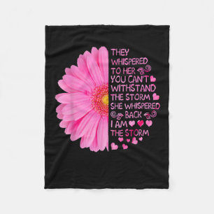 Jag är Storm Strong Women Breast Cancer Warrior P Fleecefilt