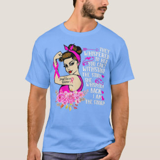 Jag är Storm Strong Women Breast Cancer Warrior P T Shirt