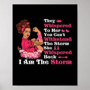 Jag är Storm Strong Women Breast Cancer Warrior Poster