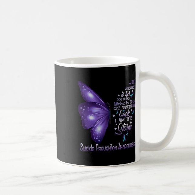 Jag är Storm Suicide Prevention Awareness Butter Kaffemugg (Höger)