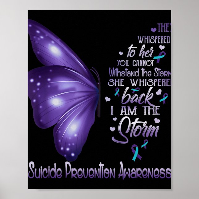 Jag är Storm Suicide Prevention Awareness Butter Poster (Framsidan)