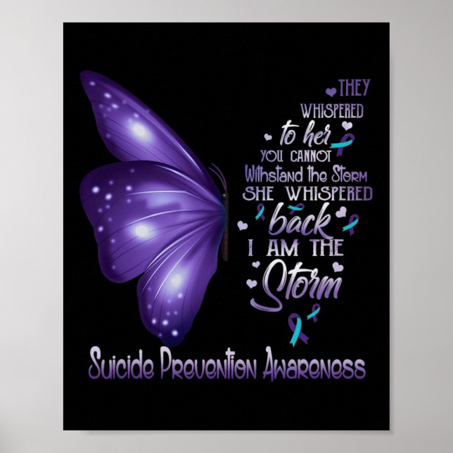 Jag är Storm Suicide Prevention Awareness Butter Poster (Framsidan)