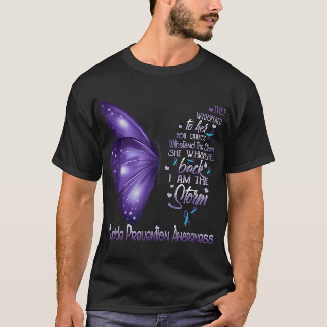 Jag är Storm Suicide Prevention Awareness Butter T Shirt (Framsida)