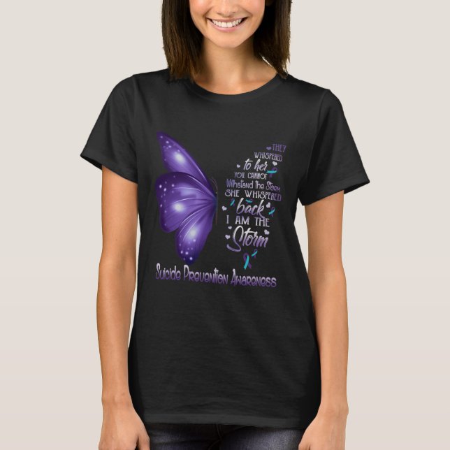 Jag är Storm Suicide Prevention Awareness Butter T Shirt (Framsida)