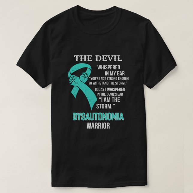 Jag är Storm Support Dysautonomias medvetande T Shirt (Design framsida)