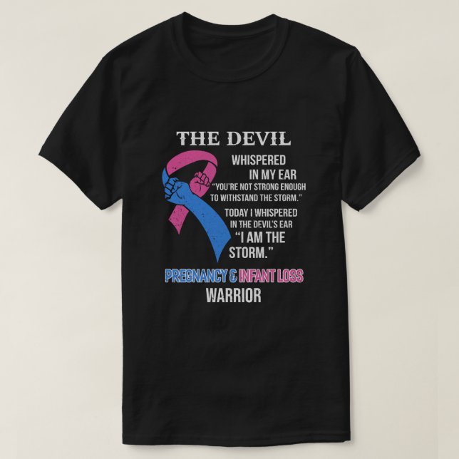 Jag är Storm Support Gravid Spädbarnsförlust Medve T Shirt (Design framsida)