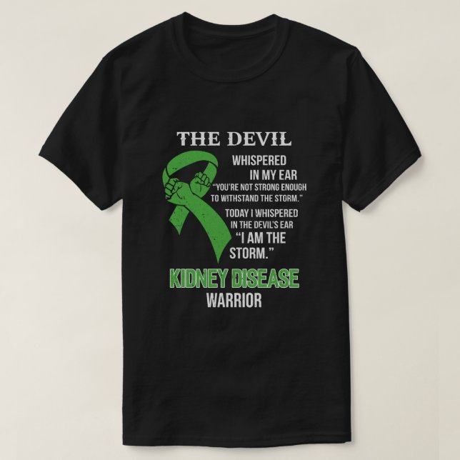 Jag är Storm Support Kidney Disease Awareness T Shirt (Design framsida)