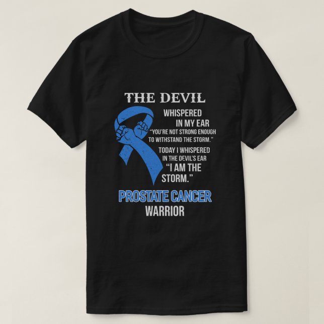 Jag är Storm Support Prostate Cancer Awareness T Shirt (Design framsida)