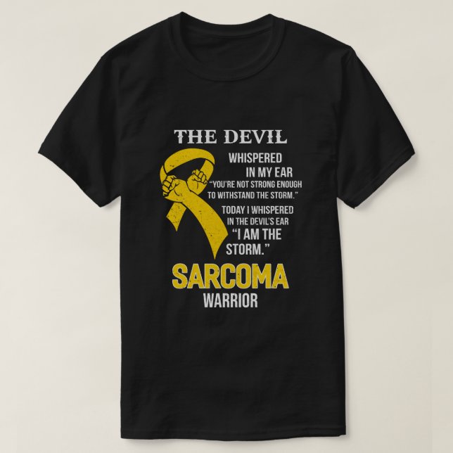 Jag är Storm Support Sarcomas medvetande T Shirt (Design framsida)