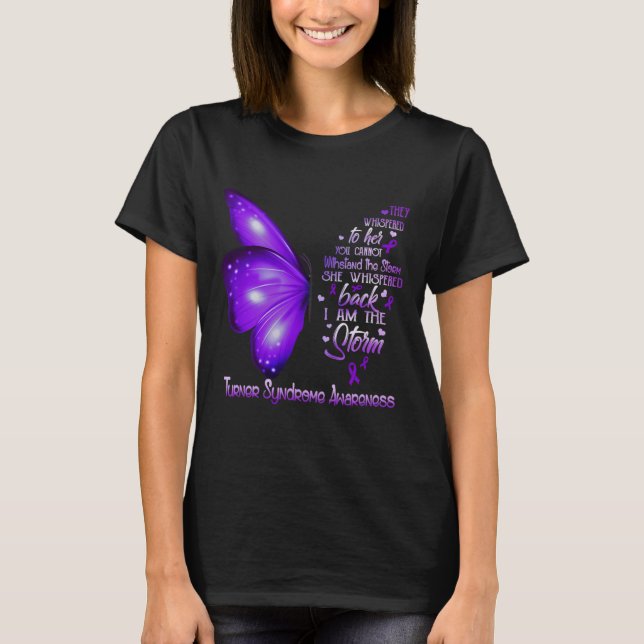 Jag är Storm Turner Syndrome Awareness Butterfly T Shirt (Framsida)