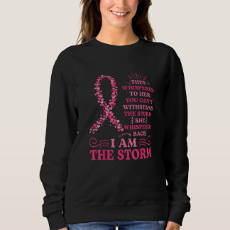 Jag är Storm Warrior Rosa Ribbon Women Breast T Shirt