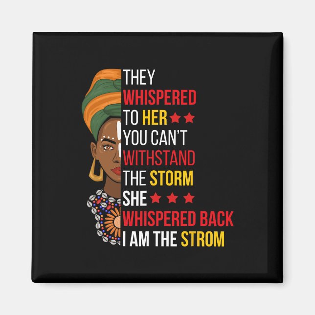 Jag är stormen Bhm Proud African Am Magnet (Framsidan)