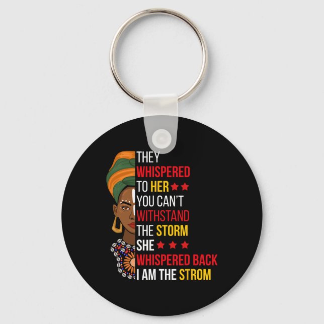 Jag är stormen Bhm Proud African Am Nyckelring (Framsida)
