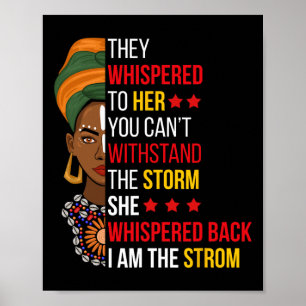 Jag är stormen Bhm Proud African Am Poster