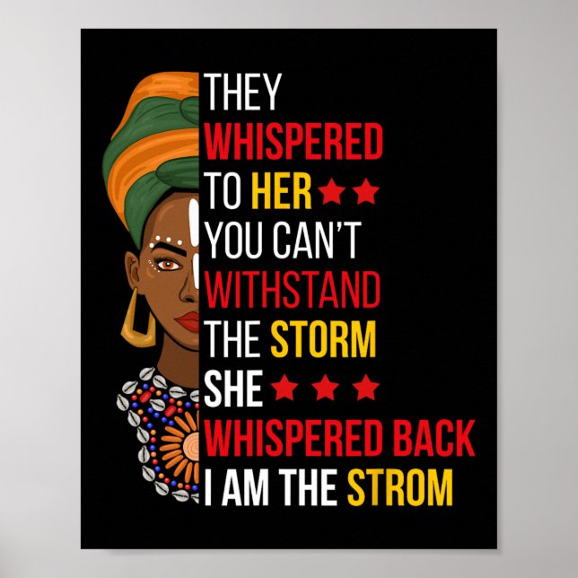 Jag är stormen Bhm Proud African Am Poster (Framsidan)