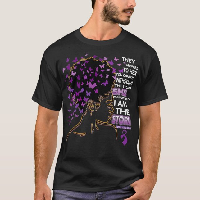 Jag är stormen Black Woman Domestic Violence Medve T Shirt (Framsida)