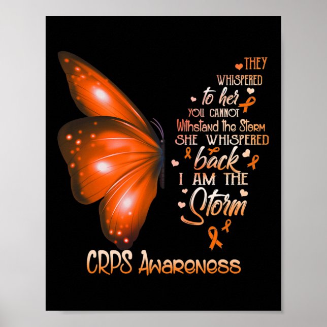 Jag är stormen CRPS Awareness Butterfly Poster (Framsidan)