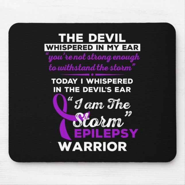 Jag är stormen Epilepsy Warrior Musmatta (Framsidan)