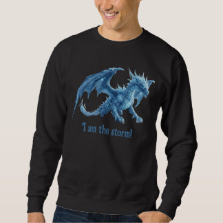 Jag Är Stormen Formidabla Blå Isdrake Lång Ärmad Tröja