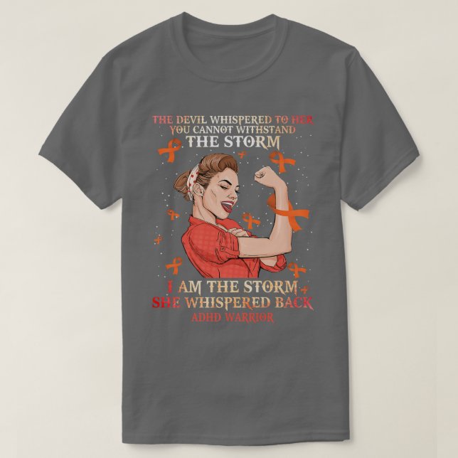 Jag är stormen hon viskade tillbaka ADHD Women War T Shirt (Design framsida)