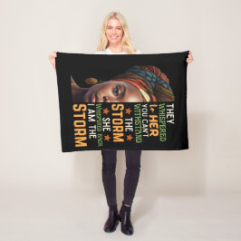 Jag är stormen hon viskade tillbaka starka kvinnor fleecefilt