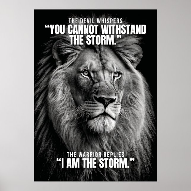 Jag Är Stormen - Inspirerande Citat Poster (Framsidan)