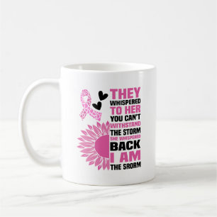 "Jag är stormen" inspirerande Rosa offertdesign Kaffemugg