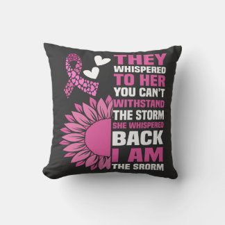 "Jag är stormen" inspirerande Rosa offertdesign Kudde