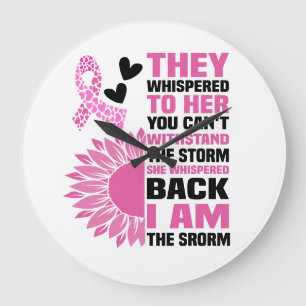 "Jag är stormen" inspirerande Rosa offertdesign Stor Klocka