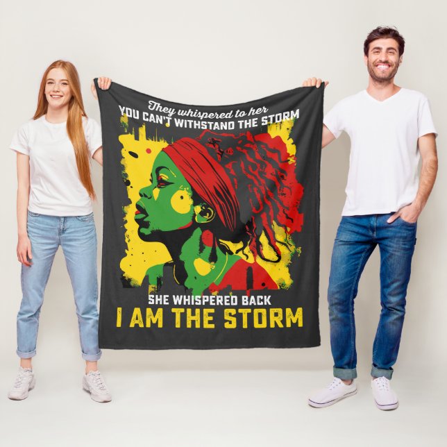Jag Är Stormen Juneteenth De Viska Till Henne Fleecefilt (På plats)