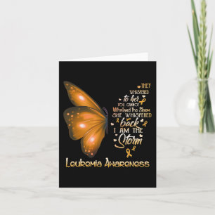 Jag är stormen Leukemia Awareness Butterfly Kort