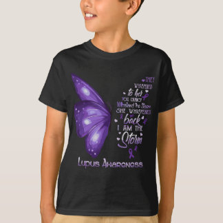 Jag är stormen Lupus Awareness Butterfly T Shirt