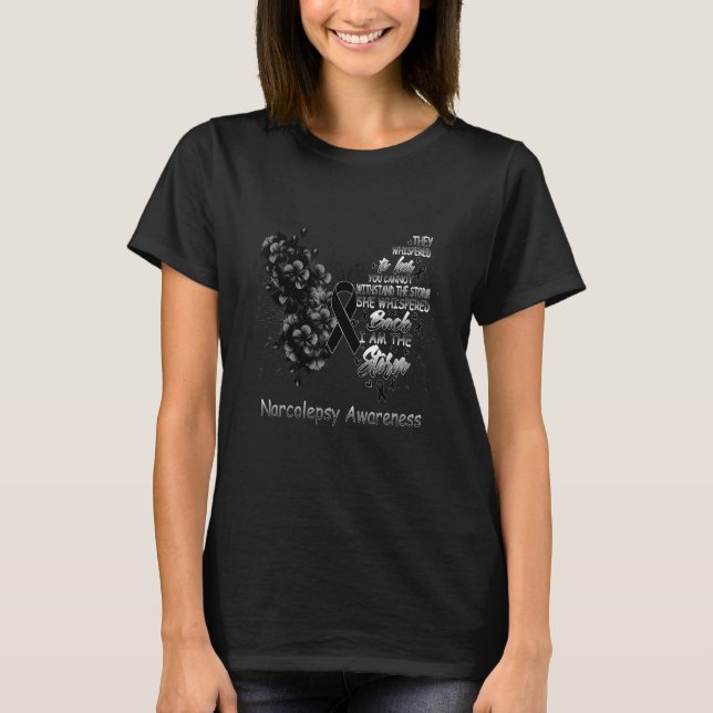 Jag Är Stormen Narkolepsimedvetenhet Fjäril T Shirt (Framsida)