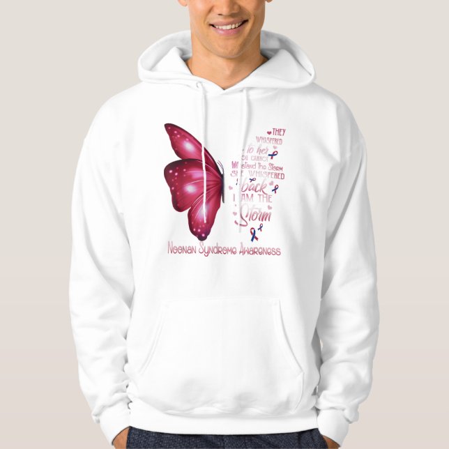 Jag är stormen Noonan Syndrome Butterfly Hoodie (Framsida)