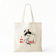 Jag är stormen Nurse Tote Bag
