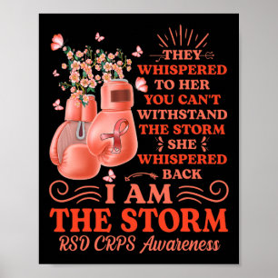 Jag är stormen RSD CRPS Awareness Boxing Glove Bu Poster