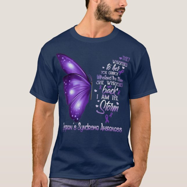 Jag är stormen Sjogrens Syndrome Awareness T Shirt (Framsida)