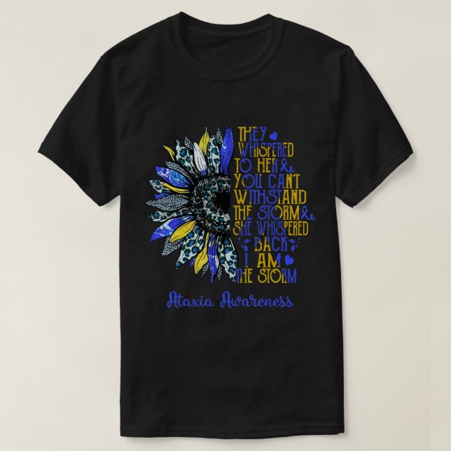 Jag är stormen Solros Leopard Ataxi Warrior Sur T Shirt (Design framsida)
