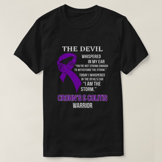 Jag är Stormen Support Crohns medvetande om kolit  T Shirt (Design framsida)