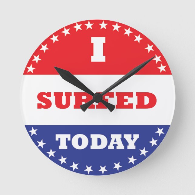 Jag är sur idag rund klocka (Framsida)