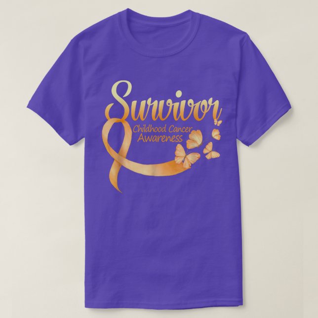 Jag är Survivor Butterfly Childnature Cancer Aware T Shirt (Design framsida)