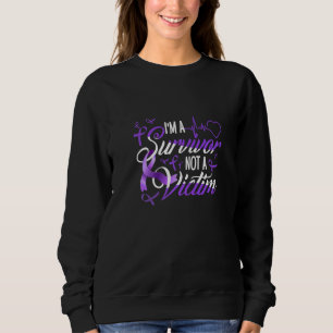 Jag är Survivor Not Victim Domestic Violence Aware T Shirt
