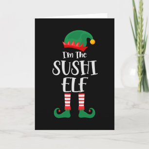 Jag Är Sushi-Tomten Matchande Jul Kort