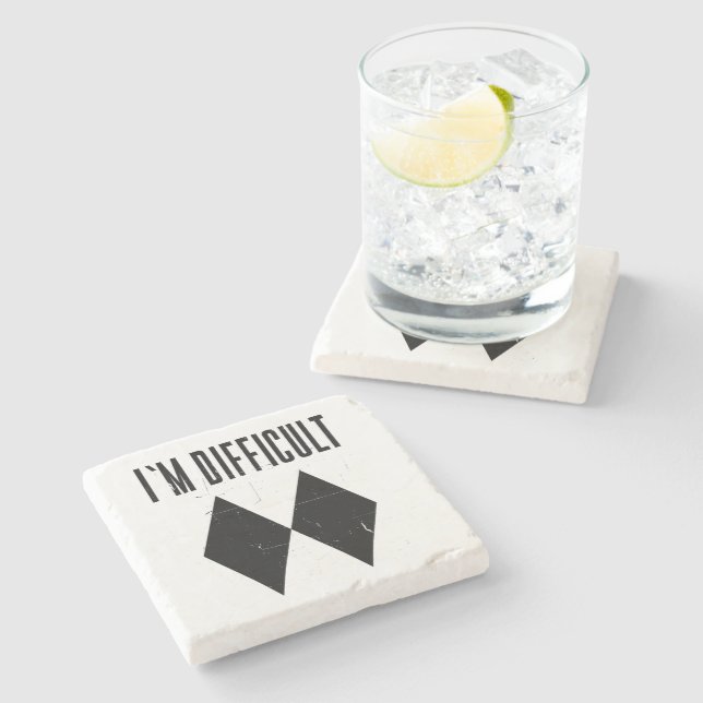 Jag är svår att hoppa över Dubbla Black Diamond Stenunderlägg (Sidan)