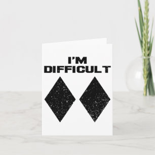 Jag är svår, konstig Dubbla Black Diamonds Ski Snö Kort