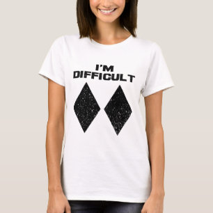 Jag är svår, konstig Dubbla Black Diamonds Ski Snö T Shirt