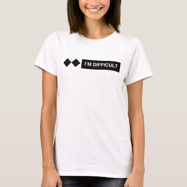 Jag är svår Ski Snowboard T-shirt (Framsida)