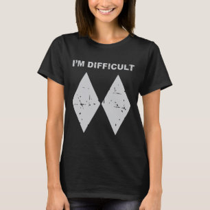 Jag är Svåra Roliga Svarta Diamanter Skidor Snowbo T Shirt