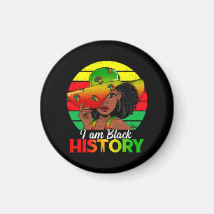 Jag är svart historia afrikanska Amerika Magnet